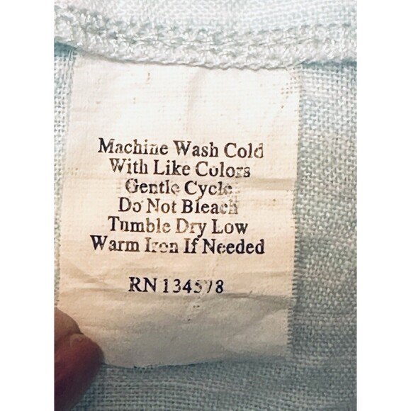 Vineyard Vines Size L Lucaya Tunic 100% Linen Striped Mint Green Timeless Staple - Picture 13 of 13